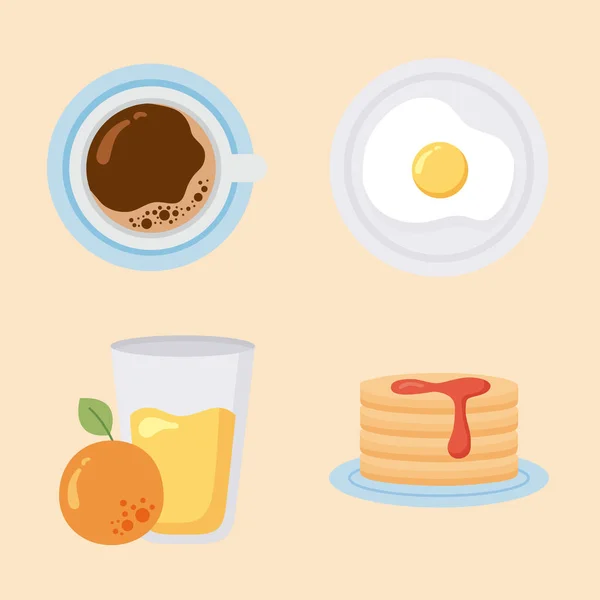 Four good morning icons — Stock Vector
