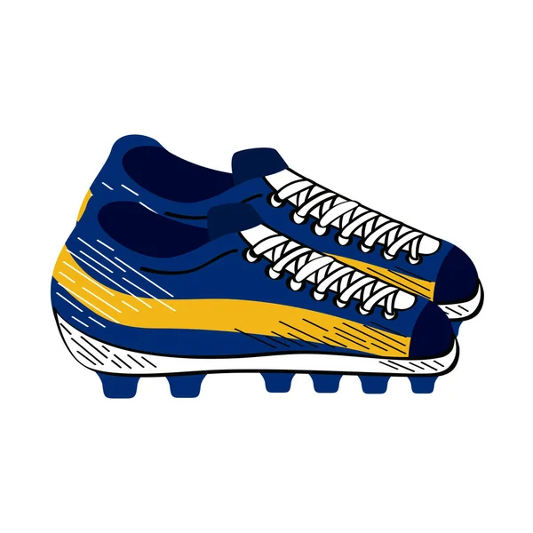 Fútbol fútbol zapatos deporte — Vector de stock