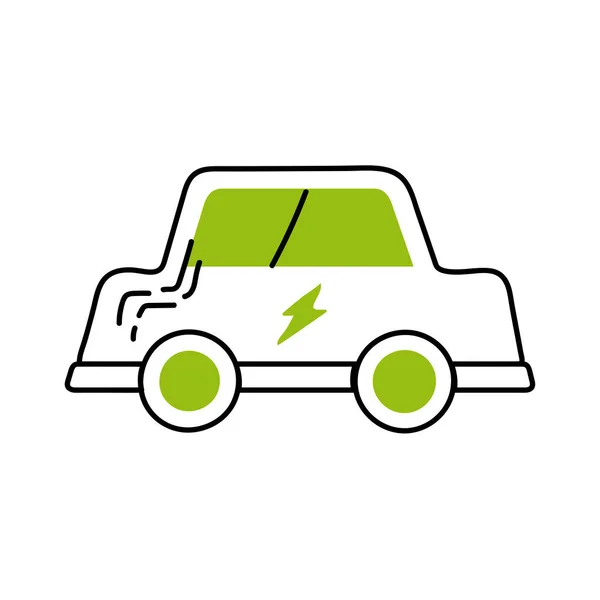 Зеленый электромобиль — стоковый вектор