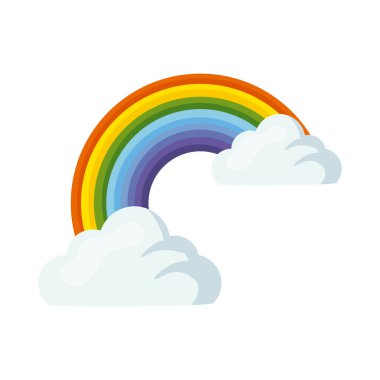 gökkuşağı ve bulutlar