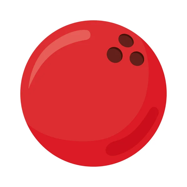 Bowling červená koule — Stockový vektor