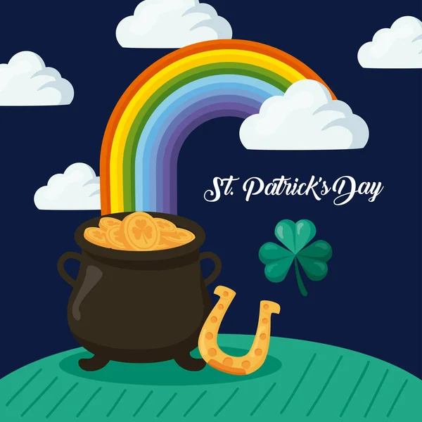 Aziz Patrick Günü kutlama kartı. — Stok Vektör