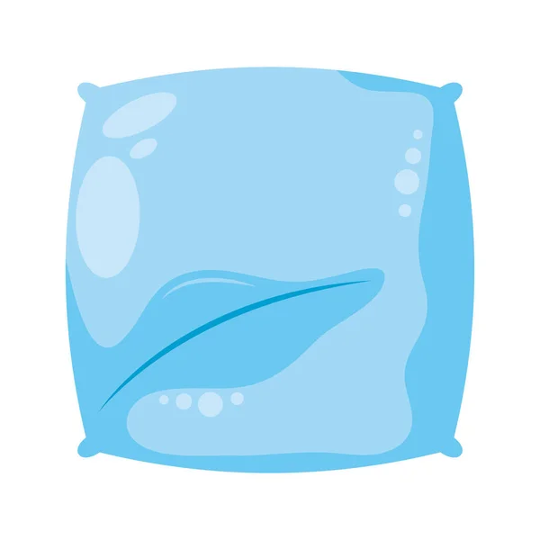 파란 베개 수면 부속품 — 스톡 벡터