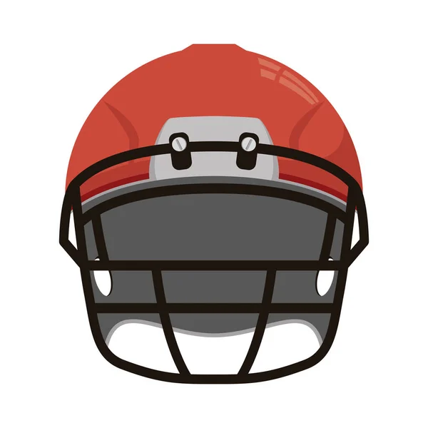 アメリカンフットボールレッドヘルメット — ストックベクタ
