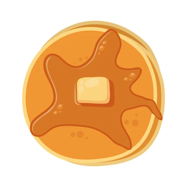 Heerlijke pannenkoek met boter — Stockvector