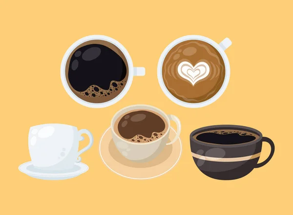 Buenos días tazas de café — Vector de stock