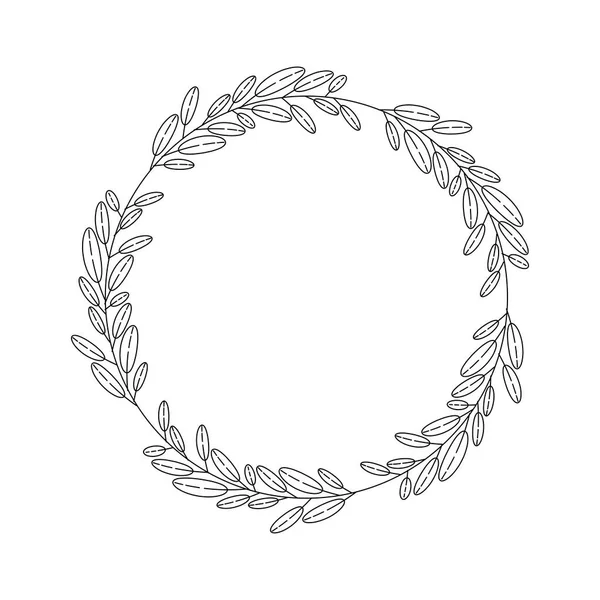 Corona de hojas de laurel corona — Archivo Imágenes Vectoriales