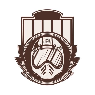 Motosiklet kaskı retro