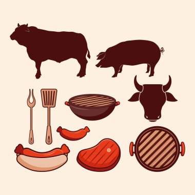 on bbq ızgara simgesi
