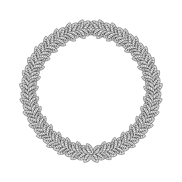 Лавровий вінок кругла корона — стоковий вектор