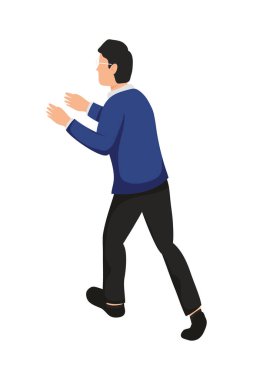 Zarif iş adamı yürüyor