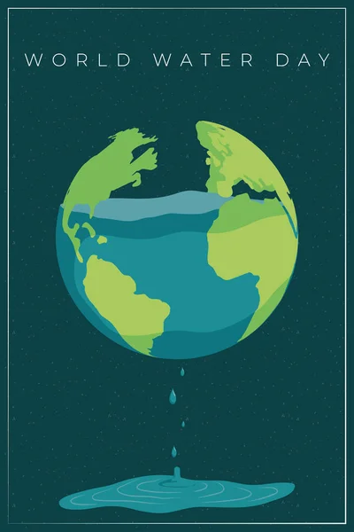 Tarjeta de invitación del día mundial del agua — Archivo Imágenes Vectoriales