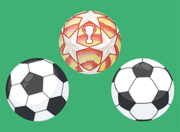 Футбол три повітряні кулі — стоковий вектор