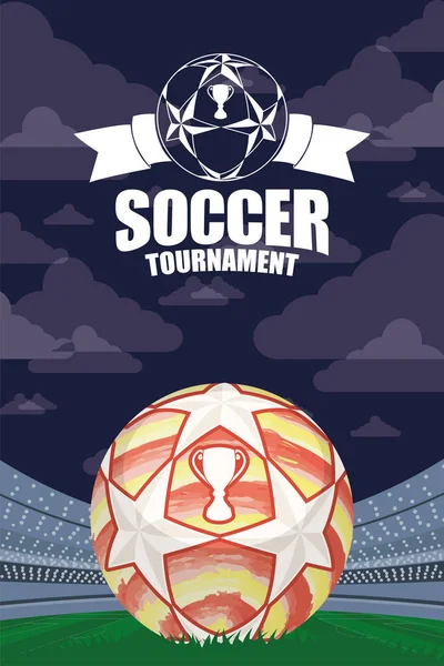 Football soccer tournament — Stock Vector