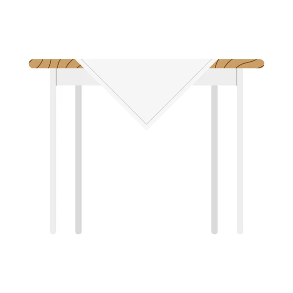 Table de restaurant avec nappe — Image vectorielle