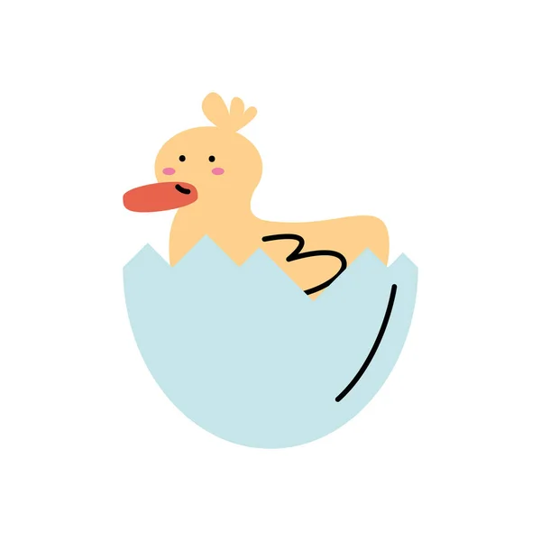 Pato bonito kawaii — Vetor de Stock