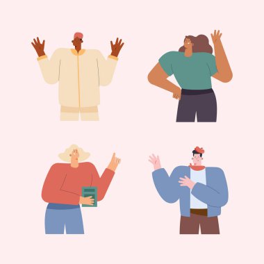 dört kişinin dil öğrenmesi