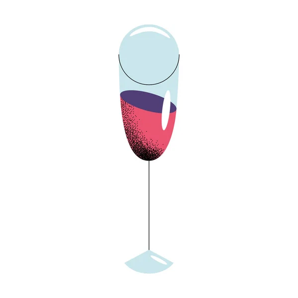 Copa de vino bebida — Vector de stock