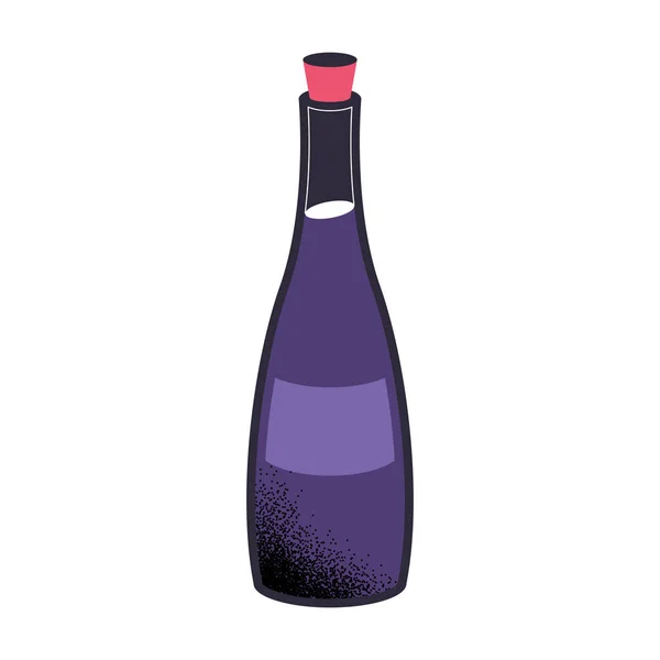 Purple wine bottle — Stock Vector