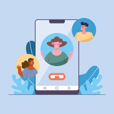 akıllı telefondaki video konferans kişileri