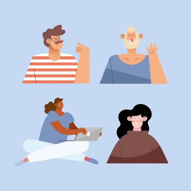 dört video konferans kişisi