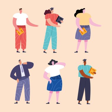 altı genç öğrenci karakteri