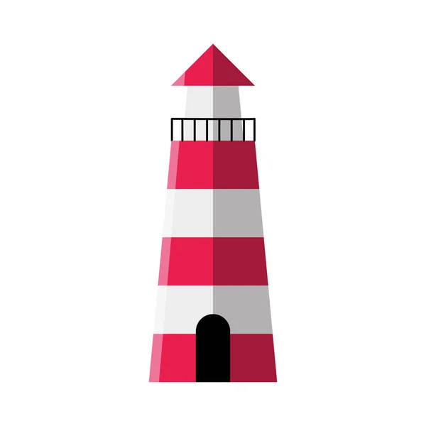 Tour de phare rouge — Image vectorielle