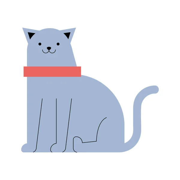 Carino gatto grigio — Vettoriale Stock