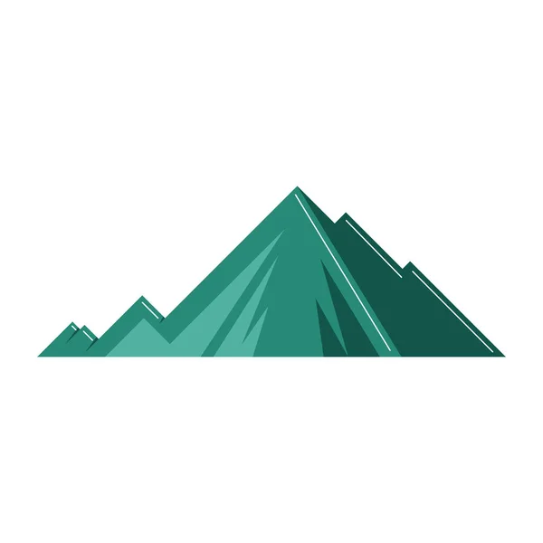 Campamento de montaña verde — Vector de stock