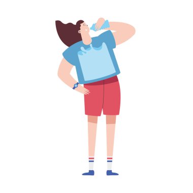 kadın içme suyu şişesi