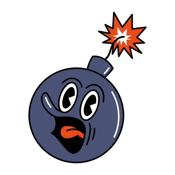 Explosión de bomba de dibujos animados — Archivo Imágenes Vectoriales