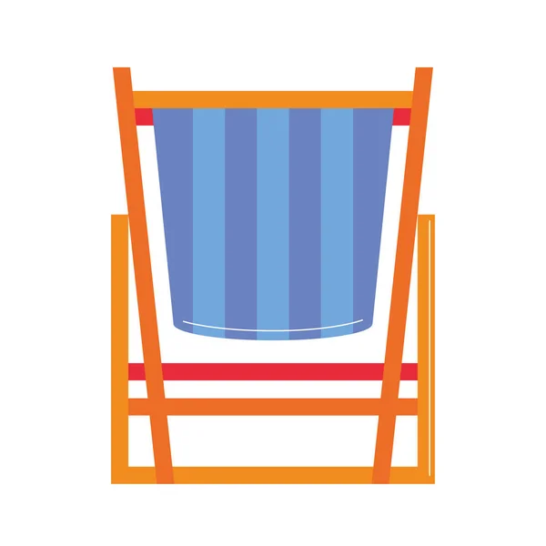 Confortable chaise de plage — Image vectorielle