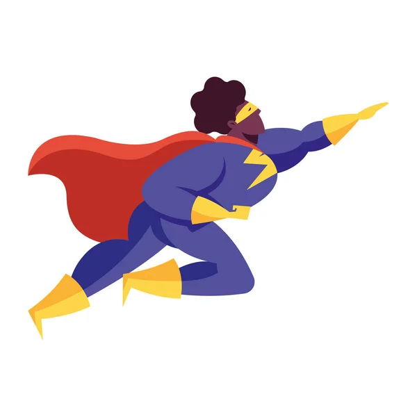 Superheroe volador de dibujos animados — Vector de stock