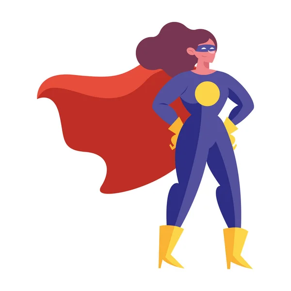 Самка супергероя с маской — стоковый вектор