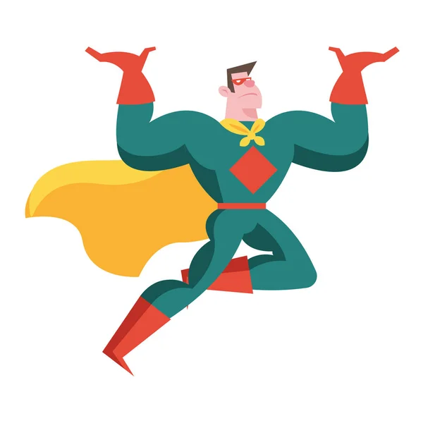 Fuerte personaje de superhéroe — Vector de stock