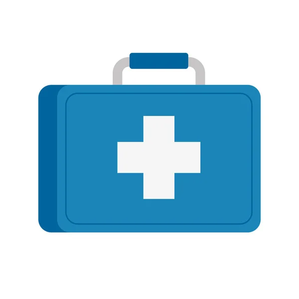 Blue first aid kit — Stock Vector