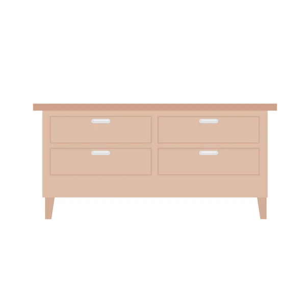 Decoración de muebles de madera — Vector de stock