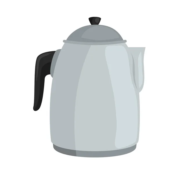 Perinteinen harmaa teekannu — vektorikuva