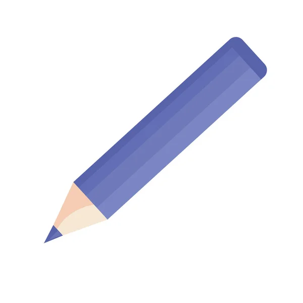 Crayon bleu avec pointe pointue — Image vectorielle
