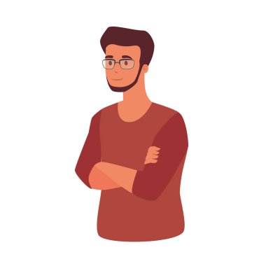 Gözlük takan adam.