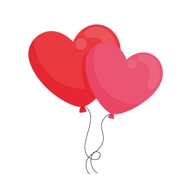 balonlar kalp şeklinde helyum