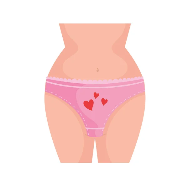 Cuerpo femenino con panty mentrual — Archivo Imágenes Vectoriales