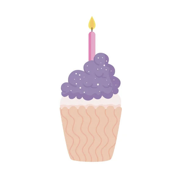 Finom születésnapi cupcake — Stock Vector