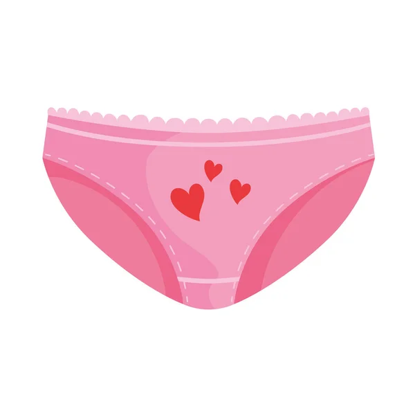 Hygiène menstruelle, culotte avec cœur — Image vectorielle