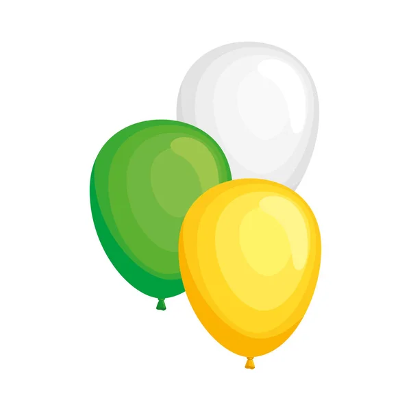 Trois ballons à hélium — Image vectorielle