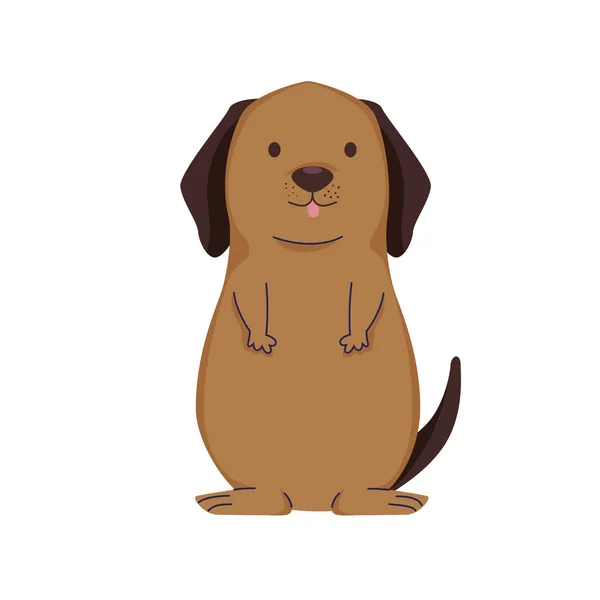 Animal chien mignon — Image vectorielle