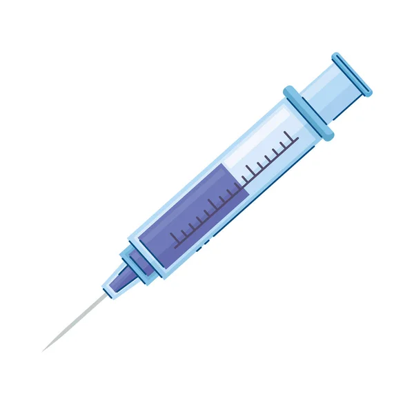 Medical syringe with needle — Stock Vector