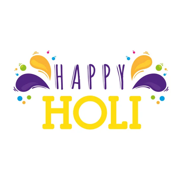 Poster for happy holi celebration — Stock Vector