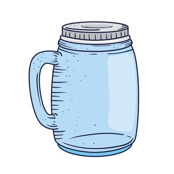 青いガラスの瓶 — ストックベクタ
