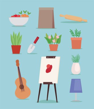 Çadır bezi ve simgeler